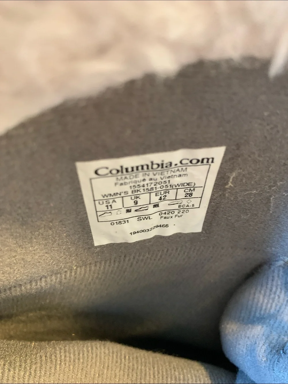 New Columbia Ice Maiden II Women’s 11 Grey Faux-Fur Trimmed Suede Winter Boots